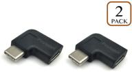 🔌 poyiccot 90 degree right angle usb c adapter - male to female, usb-c type-c extension adapter for laptop, tablet, and mobile phone - 2 pack logo