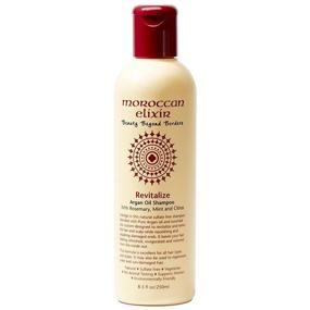 img 4 attached to 💆 Revitalize Moroccan Elixir Argan Oil Shampoo: Sulfate-free, Paraben-free. Repairs Dry, Damaged, Color-Treated Hair, Tames Frizz, Promotes Growth. Strong, Shiny Hair (8.5oz)