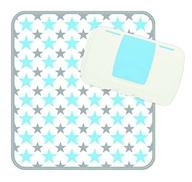 b.box diaper wallet: stylish shining star pattern, convenient easy-to-clean changing mat, holds 2 diapers or clothes, bpa-free logo