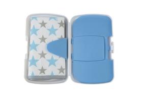 img 3 attached to b.box Diaper Wallet: Stylish Shining Star Pattern, Convenient Easy-to-Clean Changing Mat, Holds 2 Diapers or Clothes, BPA-Free