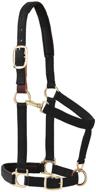 🐴 weaver leather padded breakaway adjustable halter for average horse or yearling draft - chin & throat snap included! logo