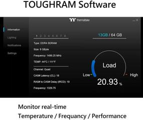 img 3 attached to Thermaltake TOUGHRAM Black DDR4 4400MHz C19 16GB (8GB x 2) Memory Intel XMP 2.0 Ready with Real-Time Performance Monitoring Software R017D408GX2-4400C19A - Optimized Thermaltake TOUGHRAM Black DDR4 4400MHz C19 16GB (8GB x 2) Memory Intel XMP 2.0 with Performance Monitoring Software