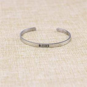 img 1 attached to 🎁 Stylish Joycuff Bracelets: Inspirational Cuff Bangle for Women, Perfect Birthday, Christmas or Graduation Gift for Teen Girls & Her