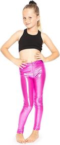 img 3 attached to Enhance Style and Comfort: 💃 Metallic Mystique Leggings for Girls' Clothing