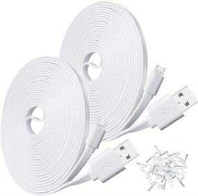 img 4 attached to 🔌 Convenient 2-Pack 10FT USB Power Extension Cable for Wyze Cam, YI Home Camera, Nest-Cam Indoor, and more!