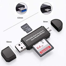 img 3 attached to 🔌 Micro USB OTG to USB 2.0 Adapter with SD/Micro SD Card Reader - Standard USB Male & Micro USB Male Connector for Smartphones/Tablets with OTG Function (USB 2.0)