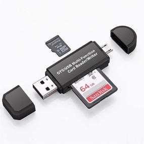 img 4 attached to 🔌 Micro USB OTG to USB 2.0 Adapter with SD/Micro SD Card Reader - Standard USB Male & Micro USB Male Connector for Smartphones/Tablets with OTG Function (USB 2.0)