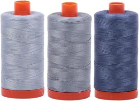 img 1 attached to 🧵 Aurifil 50wt Egyptian Cotton Thread Bundle - Large 1422 Yard Spools, with/without Aurifil Empty Thread Case (3 Spool Bundles, Nos. 1248 2610 2612)