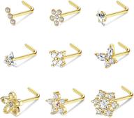 bodybonita snowflake surgical l shaped piercing logo