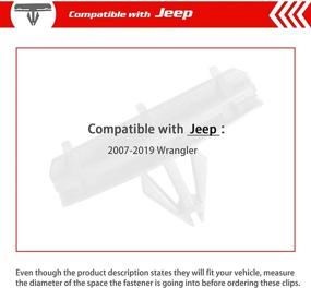 img 2 attached to OTUAYAUTO 30ШТ Клип Расширителя Крыла - Замена для Jeep Wrangler JK и Unlimited JK 2007-2019, OEM: 68039280-AA