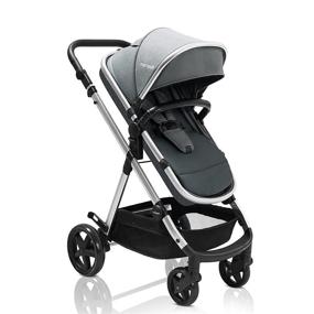 img 4 attached to Mompush Meteor Stroller: Foldable 2-in-1 Baby Stroller with Reversible Seat, Bassinet 👶 Mode, Full Recline, Adjustable Handlebar & Footrest, Lightweight & Durable, UPF 50+ Sun Canopy