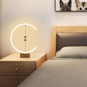 img 3 attached to 🔦 Heng Balance Lamp, LONRISWAY Desk Lamp Magnetic Suspension Balance Light Creative LED Night Light Table Lamp Ideal Birthday Gift Modern Home Dorm Bedside Wood