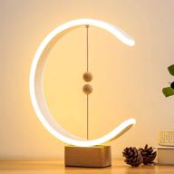 🔦 heng balance lamp, lonrisway desk lamp magnetic suspension balance light creative led night light table lamp ideal birthday gift modern home dorm bedside wood логотип