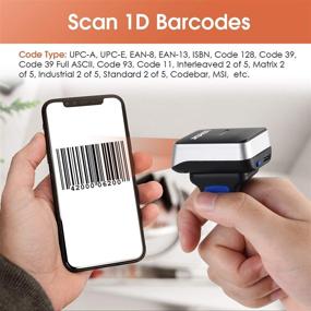 img 2 attached to 📟 Trohestar Bluetooth Barcode Scanner – Mini CCD Wireless Ring Barcode Scanner, Portable 1D Bar Code Reader for Inventory, Compatible with Windows, iOS, Android, Linux, Mac OS