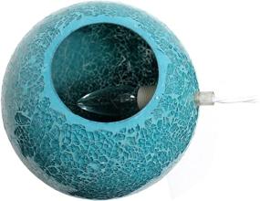 img 1 attached to 💡 Stylish Teal Stone Ball Table Lamp by Simple Designs - Elegant Mosaic Design with 1 Light