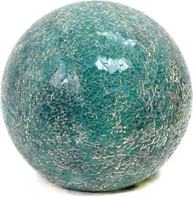 img 3 attached to 💡 Stylish Teal Stone Ball Table Lamp by Simple Designs - Elegant Mosaic Design with 1 Light