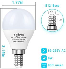 img 2 attached to Non-Dimmable Candelabra Ceiling Equivalent Daylight