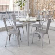 flash furniture square silver indoor outdoor furniture логотип