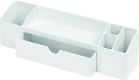 img 2 attached to White Med+ Storage Box Organizer - Ideal for Thermometers, Medical Supplies, Makeup, and Cotton Balls