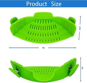 img 3 attached to 🍝 SGLXQ Upgraded Clip on Strainer - Heat Resistant Silicone Food Strainer for Pasta, Fruit, Vegetables - Essential Kitchen Utensil & Gadgets with Free Rice Bean Wash Colanders