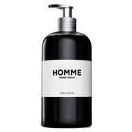 homme charcoal infused liquid hand soap for men - detoxifying moisturizing formula - cleanses and rejuvenates skin - vegan hand wash - 16.9 fl oz logo