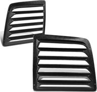 🚗 enhance your vehicle's styling with dna motoring winl-004 pair glossy finish rear window scoop louvers sun shade cover, black - a perfect blend of protection and elegance! logo