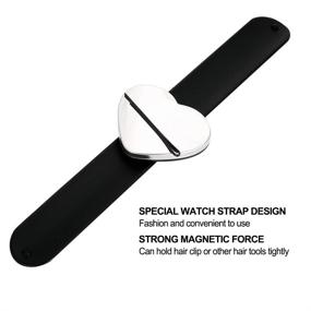 img 3 attached to 💇 Professional Magnetic Wristband for Hair Salon Hairdressing - Hairpin Holder Tool, Wrist Band for Easy Access to Hair Clips, Bobby Pins, and Hair Ties