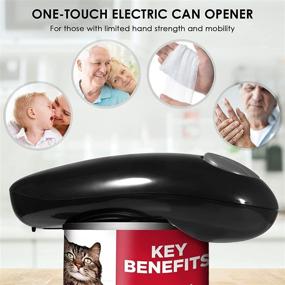 img 2 attached to 🔌 One-Touch Electric Can Opener - Effortless & Safe, Smooth Edge Cutter for Various Can Sizes - Perfect Kitchen Gadget for Chefs, Arthritis, and Seniors