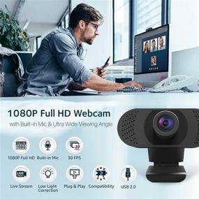 img 3 attached to 🎥 Faleemi 1080P Webcam with Microphone: HD Plug and Play USB Camera for Video Streaming, Online Classes, Zoom Meetings