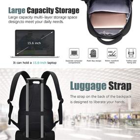 img 2 attached to OSOCE Travel Laptop Backpack Durable Water Resistant College School Fits 15