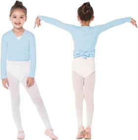 img 1 attached to Bezioner Girls' Long Sleeve Classics Ballet Wrap Top - Enhanced SEO