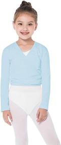 img 4 attached to Bezioner Girls' Long Sleeve Classics Ballet Wrap Top - Enhanced SEO