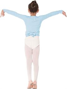 img 3 attached to Bezioner Girls' Long Sleeve Classics Ballet Wrap Top - Enhanced SEO