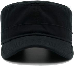 img 4 attached to 🧢 KRISPHILY Unisex Cotton Military Cadet Cap Trucker Hat - Ideal for Men and Women