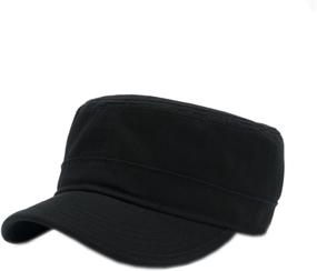 img 3 attached to 🧢 KRISPHILY Unisex Cotton Military Cadet Cap Trucker Hat - Ideal for Men and Women