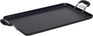 🍳 imusa imu-1818 nonstick double burner griddle 26-inch, 20x12, black - high-performance cooking surface for versatile and convenient cooking logo