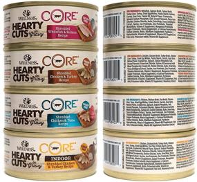 img 2 attached to 🐱 Wellness CORE Hearty Cuts Natural Grain Free Wet Canned Cat Food Variety Pack - Assorted Flavors - 5.5-Ounce Cans (3 of Each Flavor - 12 Total Cans)