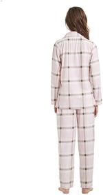 img 2 attached to HEARTNICE Flannel Pajamas Lightweight Red Black Women's Clothing