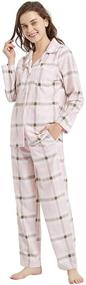 img 4 attached to HEARTNICE Flannel Pajamas Lightweight Red Black Women's Clothing