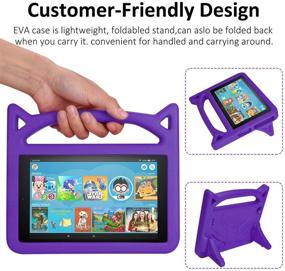 img 3 attached to 📱 New 7 Tablet Case for Kids - SHREBORN Lightweight Shockproof Kids Friendly Case with Stand Handle for All-New 7 Tablet (2019, 2017, 2015 Release) - Purple