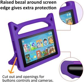 img 1 attached to 📱 New 7 Tablet Case for Kids - SHREBORN Lightweight Shockproof Kids Friendly Case with Stand Handle for All-New 7 Tablet (2019, 2017, 2015 Release) - Purple