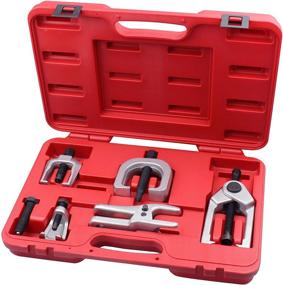 img 2 attached to 🛠️ Enhance Your Vehicle Maintenance with Kauplus 5PCS Front End Service Tool Set: Pitman Arm Puller, Tie Rod Remover, Ball Joint Separator