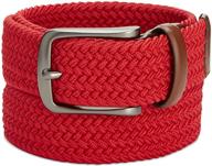 👔 perry ellis portfolio webbed leather men's belts: elevate your accessory game! logo