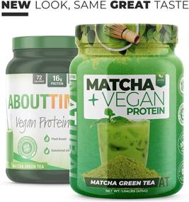 img 1 attached to ✅🍵 About Time Matcha + Vegan Protein - Non-GMO, All Natural, Lactose/Gluten Free, 16g Protein/serving - Green Tea 1.04lb Jar