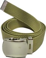 👦 boys' belts with black chrome buckle - cotton military accessories logo
