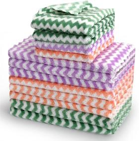 img 4 attached to EigPluy Absorbent Kitchen Dishcloths Microfiber