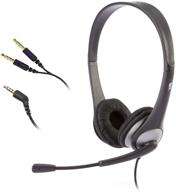 🎧 cyber acoustics stereo headset with 3.5mm stereo & y-adapter for k12 education and classroom use (ac-204) logo