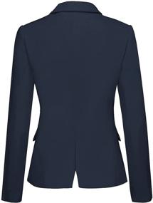 img 3 attached to Womens Notched Sleeves Button Pocket Women's Clothing and Suiting & Blazers