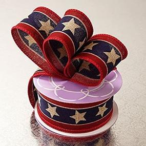 img 2 attached to Black American Stars Wired Ribbon: Perfect for Holiday Gift Wrap & Crafting, 1.5 Inch x 10 Yd - Paper Mart