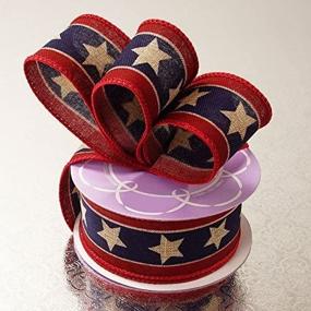 img 3 attached to Black American Stars Wired Ribbon: Perfect for Holiday Gift Wrap & Crafting, 1.5 Inch x 10 Yd - Paper Mart